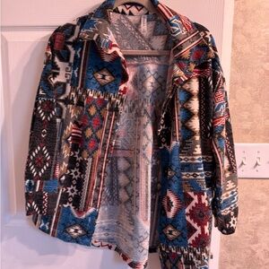 Colorful Geometric Patterned Jacket